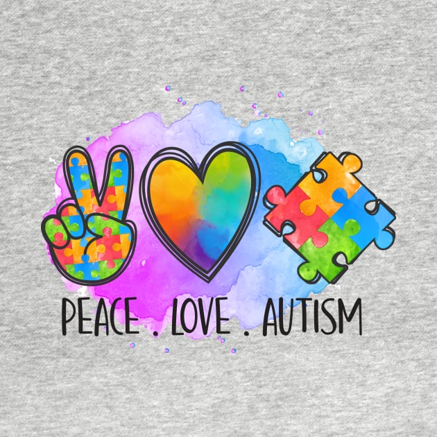 autism puzzle love peace by Mstudio